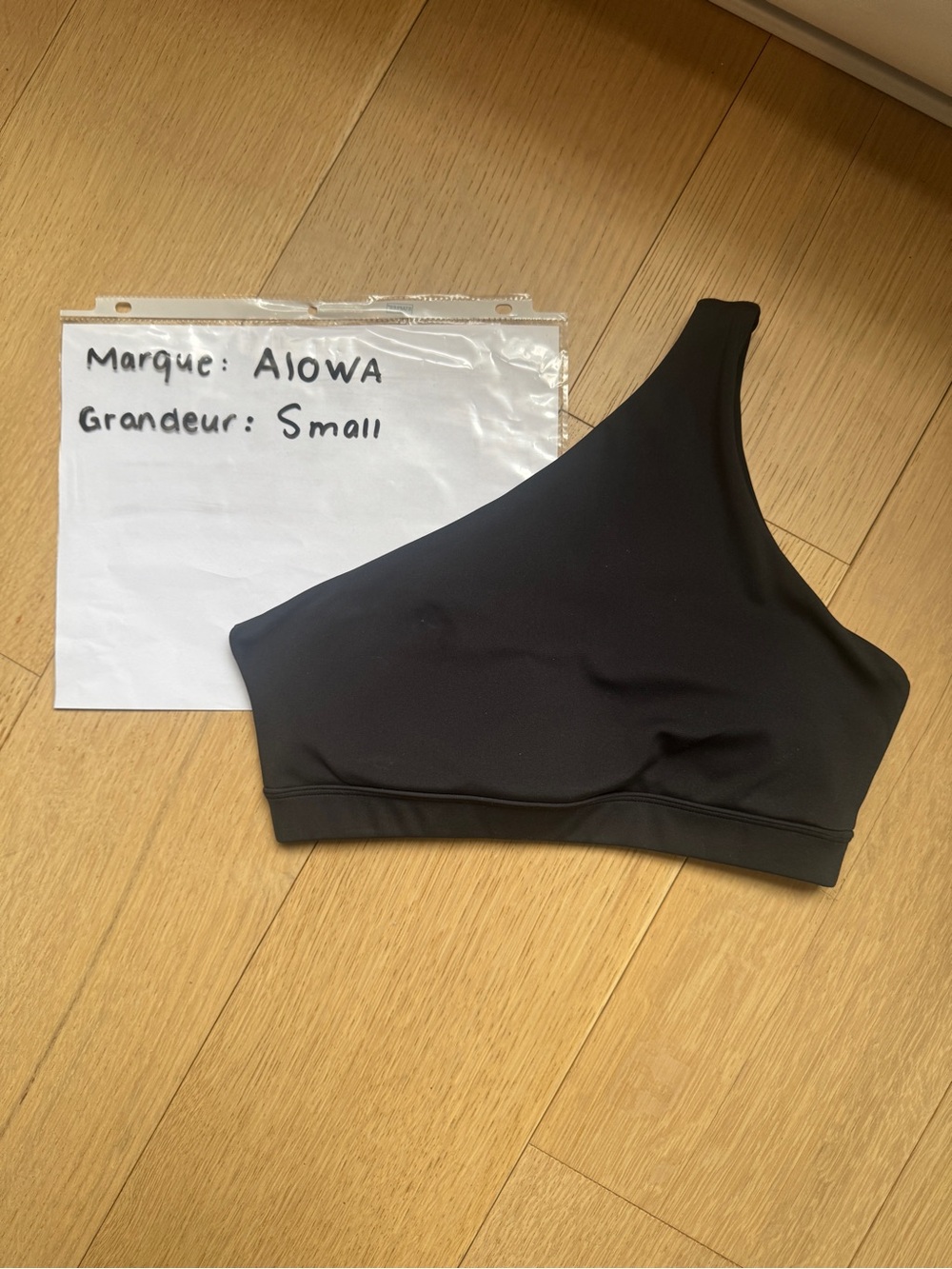 Lowa Women's One-Shoulder Black Sports Bra - Small